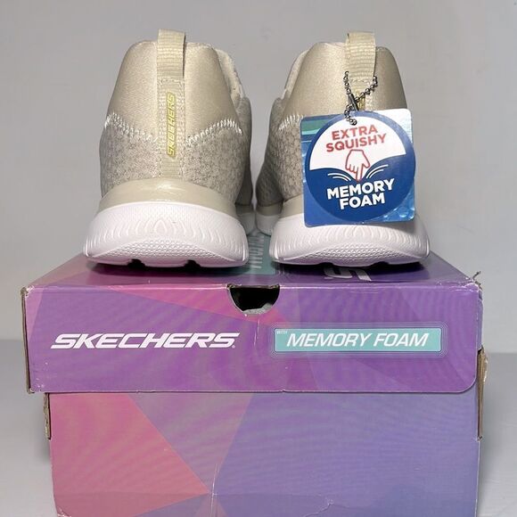 Skechers Summits Glowing Iris Washable Mesh Bungee Wide Width Sneakers - Picture 7 of 9